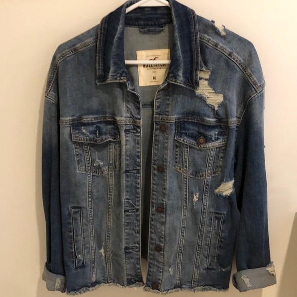 Distressed Jean jacket - Picture 1 of 2